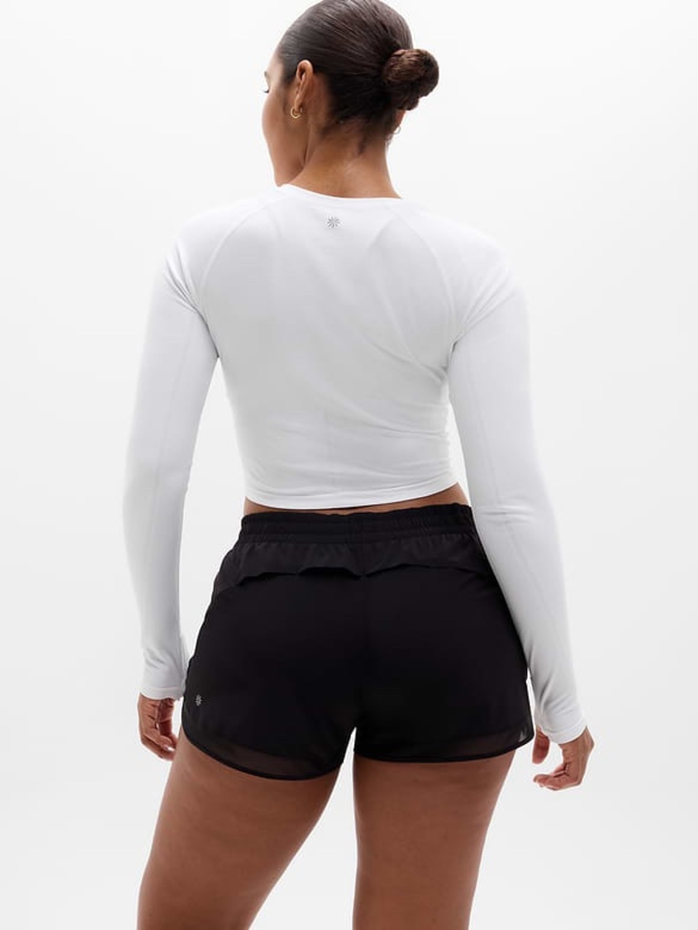 Athleta | MESH RACER RUN MID RISE 4" SHORT - Picture 2 of 9